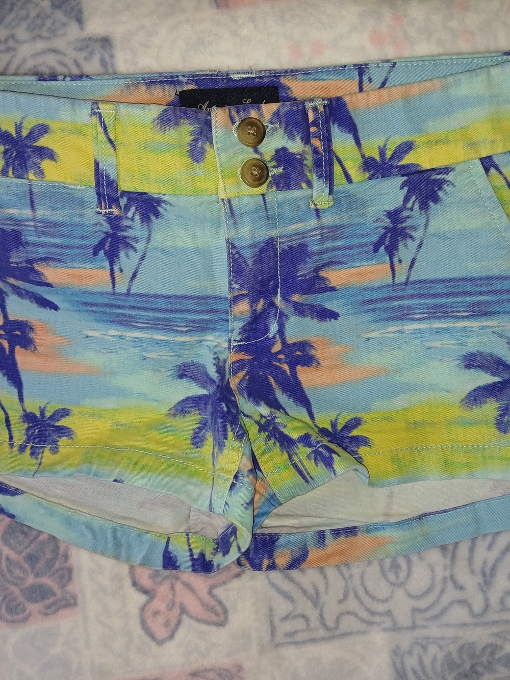American Eagle Outfitters Tropical Palm Print Shorts